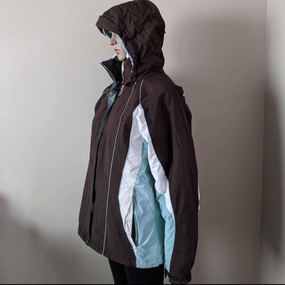 Columbia 3-in-1 waterproof ski Interchange jacket, women's large